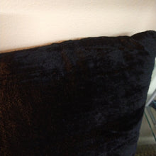 Black velvet cushion cover