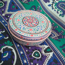 Hand painted steel spice tins