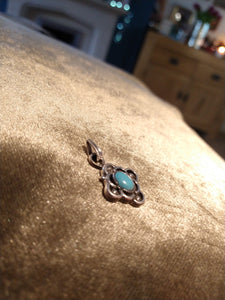 Indian silver and blue howlite pendant
