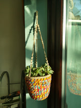 Sari and jute hanging basket