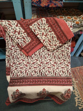 Pure Indian cotton printed bedspread with pillow cases