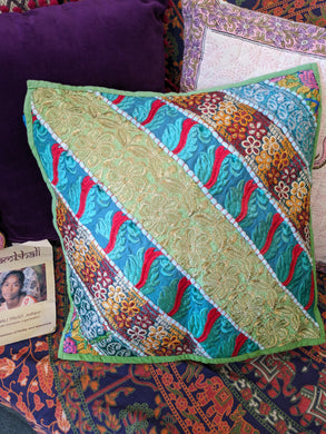 Bright Embroidery Patchwork Cushion covers