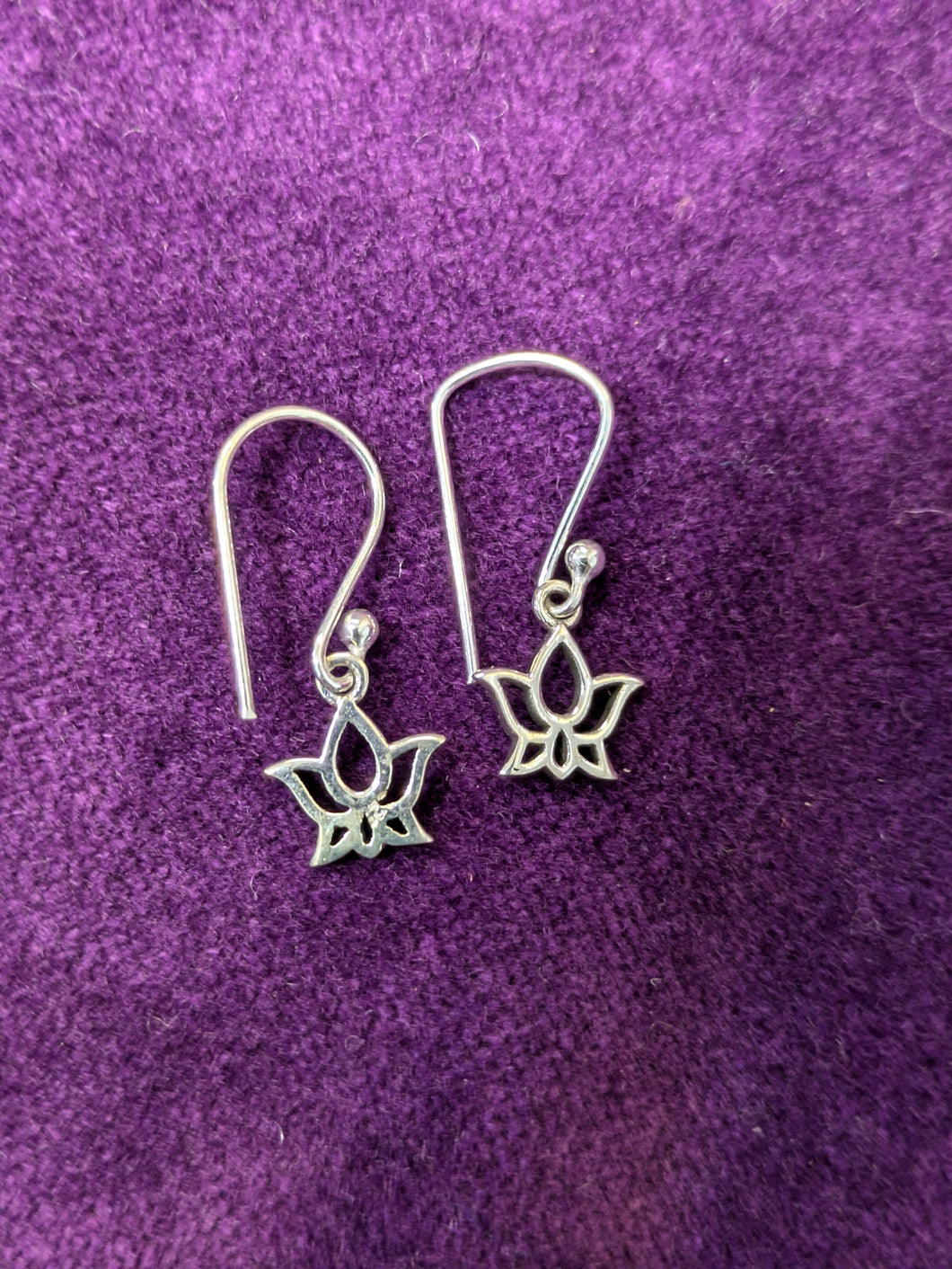 Petite lotus earrings