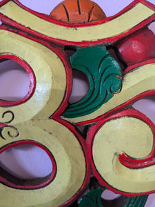 Hand made Om painted plaque