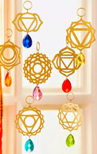 Chakra decorations with glass droplet