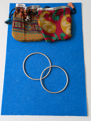 Pure Indian silver bangle with opening