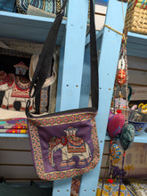 Small elephant shoulder and cross body tapestry bag