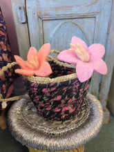 Sari and jute hanging basket