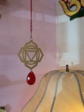 Chakra decorations with glass droplet