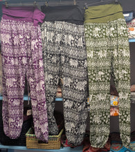 Elephant yoga trousers with soft fold drawstring waistband