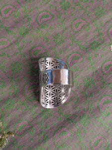 Indian silver lattice style ring