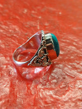 Indian silver ring with turquoise stone