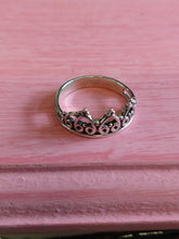 Three point crown Indian silver ring