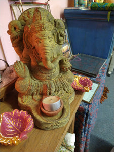 Stone Ganesh with t-light holder