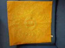 Gold thread Indian embroidered cushion cover