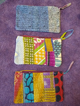 Vintage kantha make up bag or pencil case