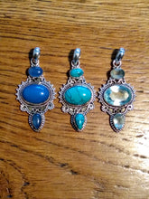 Beautiful Indian silver and stone pendants