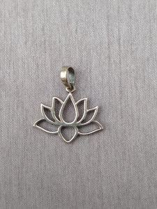 Pure Indian Silver Lotus Pendant