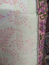 Quilted cotton elephant block print cushion
