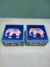 Small wooden elephant box