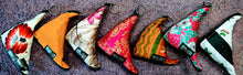 Recycled sari fabric folded bag
