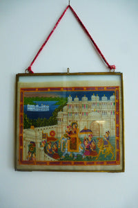 Sari tie hanging brass frame