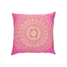 Gold thread Indian embroidered cushion cover