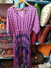 Recycled fabric kaftan dress